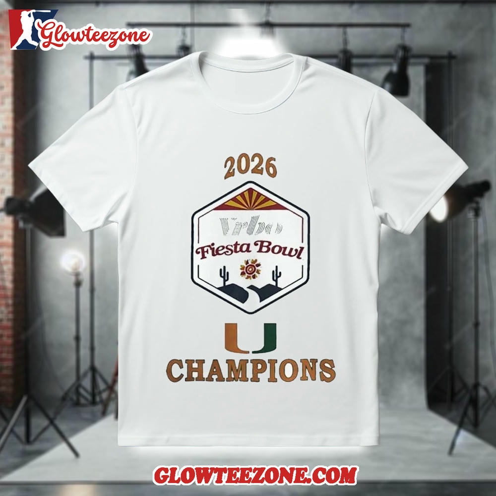 Miami Hurricanes 2026 Fiesta Bowl Champions Logo Shirt 1