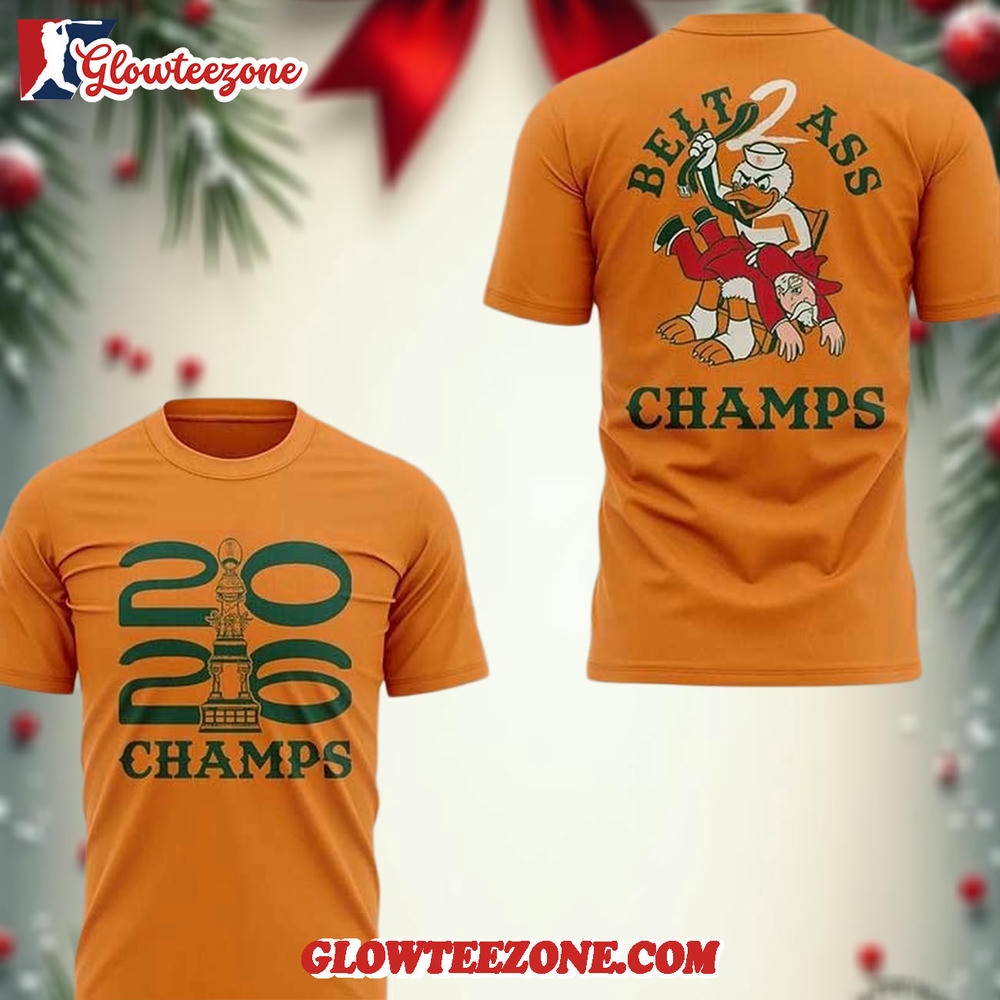 Miami Hurricanes 2026 Fiesta Bowl Champs No Mercy For Ole Miss 3D Shirt