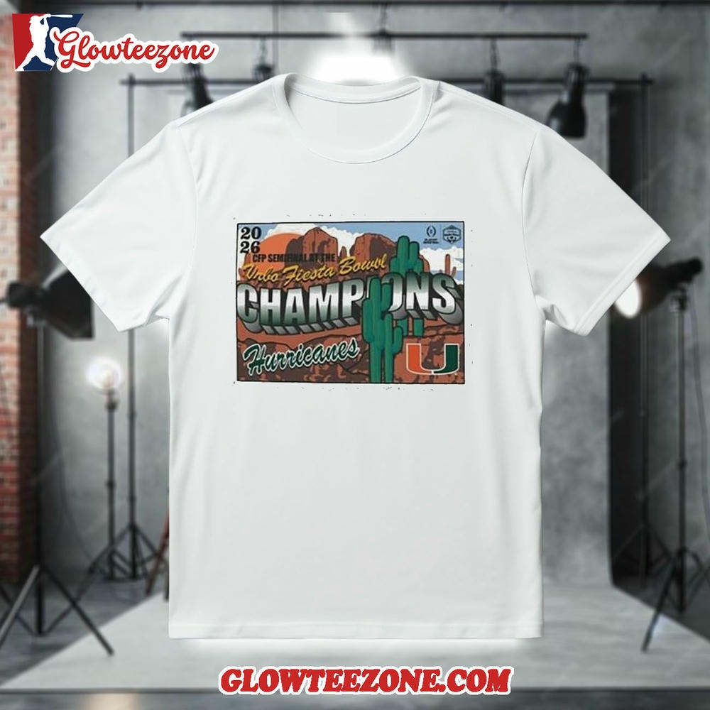 Miami Hurricanes 2026 Vrbo Fiesta Bowl Champions Shirt 1