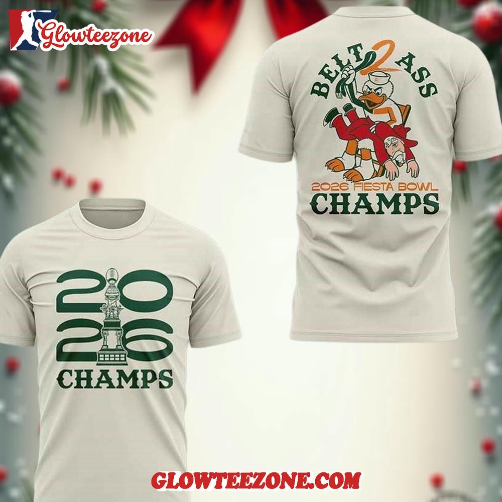 Miami Hurricanes Fiesta Bowl 2026 Champions It's All About The U 3D Shirt