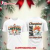Miami Hurricanes Fiesta Bowl Champions NCAA Playoffs 2025 2026 3D Shirt