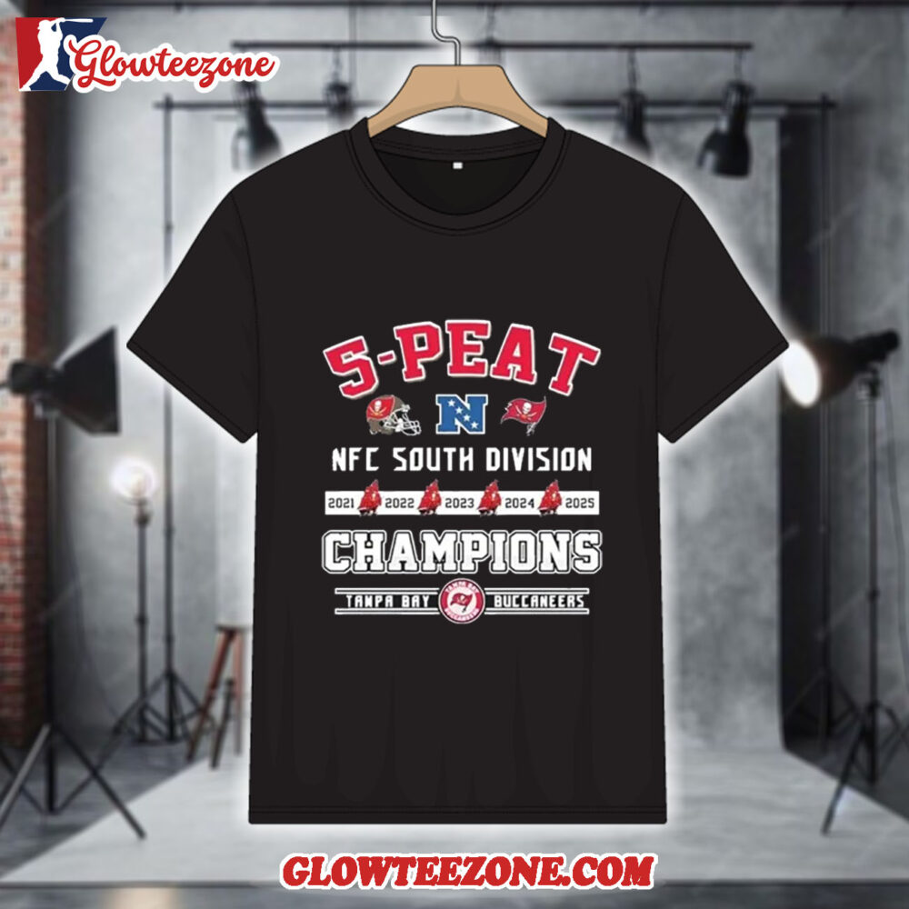 NFL Tampa Bay Buccaneers 5 Peat NFC South Champions 2025 Shirt 11