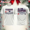 New England Patriots 2025 AFC Champions 12 time White Two Sided Shirt