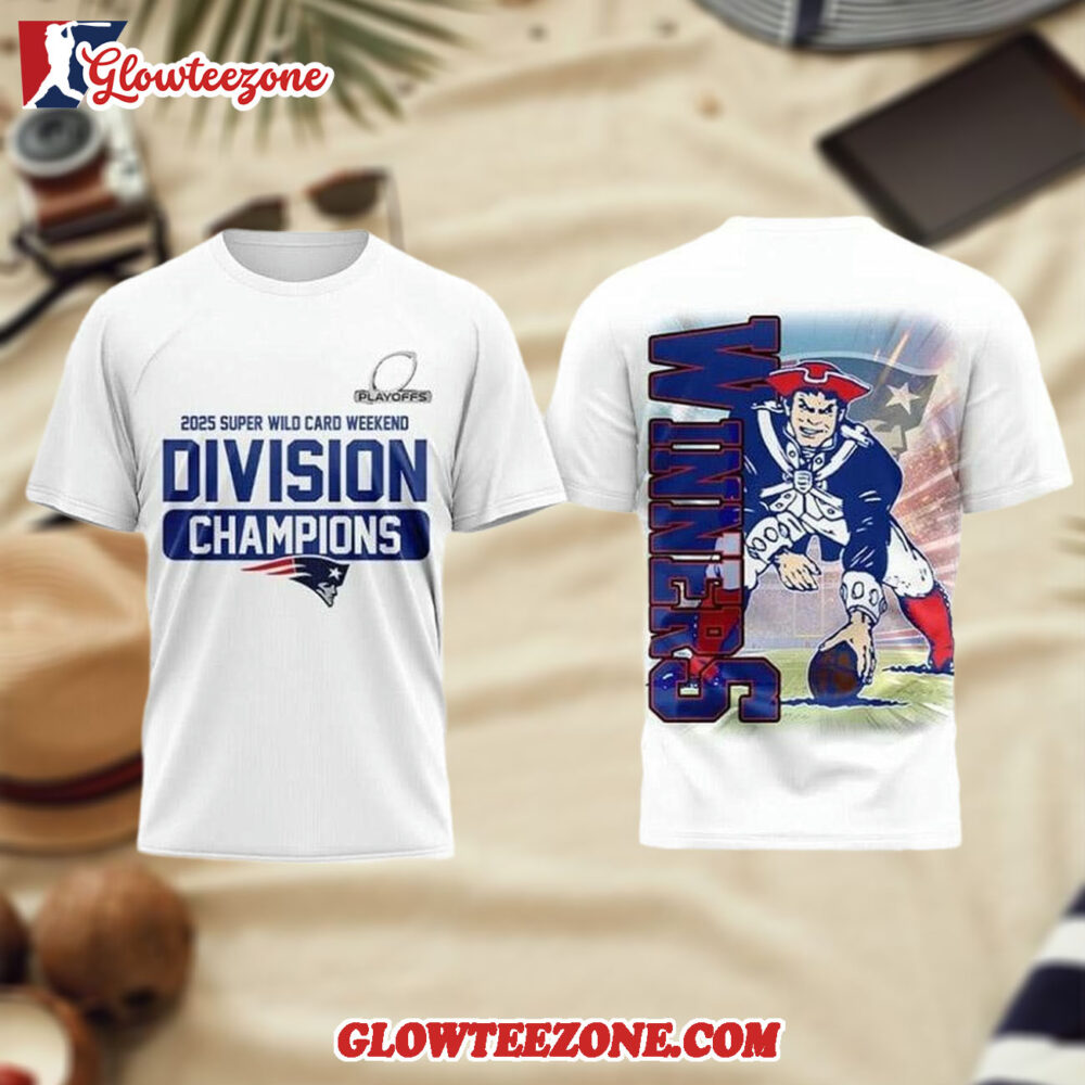 New England Patriots 2025 Super Wild Card Weekend Division Champions 3D Shirt