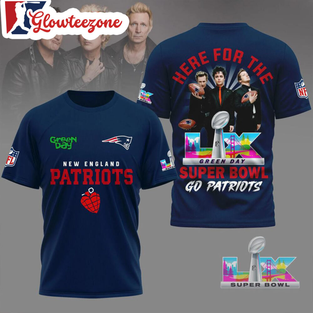New England Patriots 2026 Green Day Super Bowl Limited Edition T Shirt