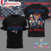New England Patriots 2026 Road To Super Bowl Black 3D Shirt