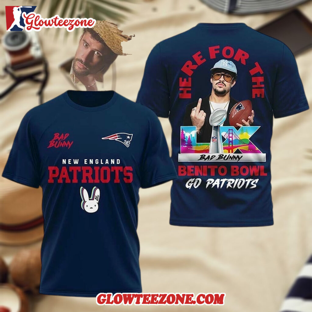New England Patriots NFL Bad Bunny Benito Bowl 3D Shirt