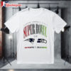New England Patriots Vs Seattle Seahawks Wear By Erin Andrews White Super Bowl LX Matchup Shirt 1