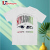 New England Patriots Vs Seattle Seahawks Wear By Erin Andrews White Super Bowl LX Matchup Shirt 3