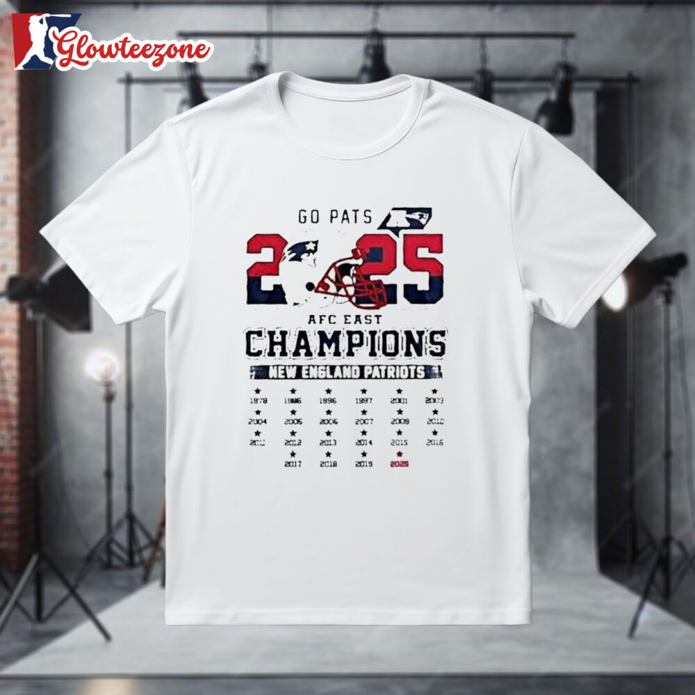 Patriots Go Pats 2026 Super Bowl LX AFC East Champions Shirt 1