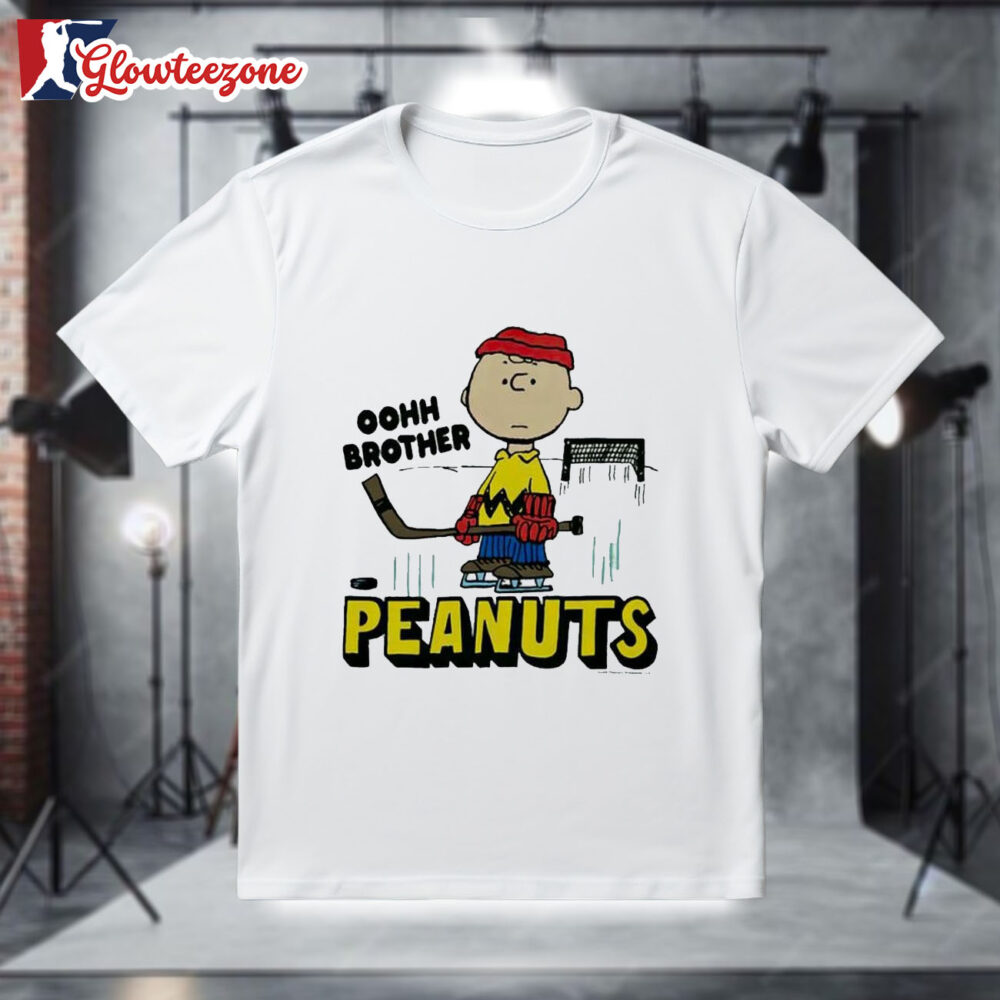 Peanuts Charlie Brown Play Hockey Oh Brother Shirt 1
