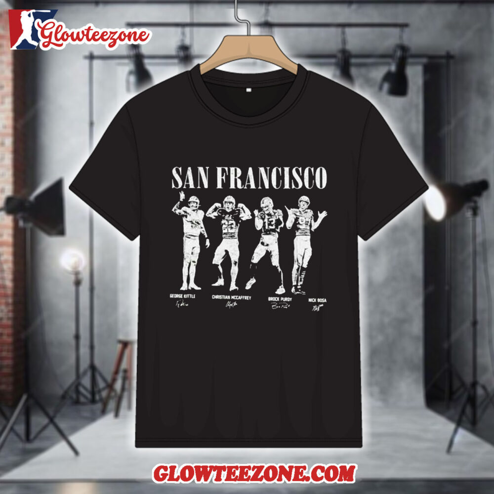 San Francisco 49Ers Kittle Mccaffrey Purdy Bosa Vintage Shirt 1