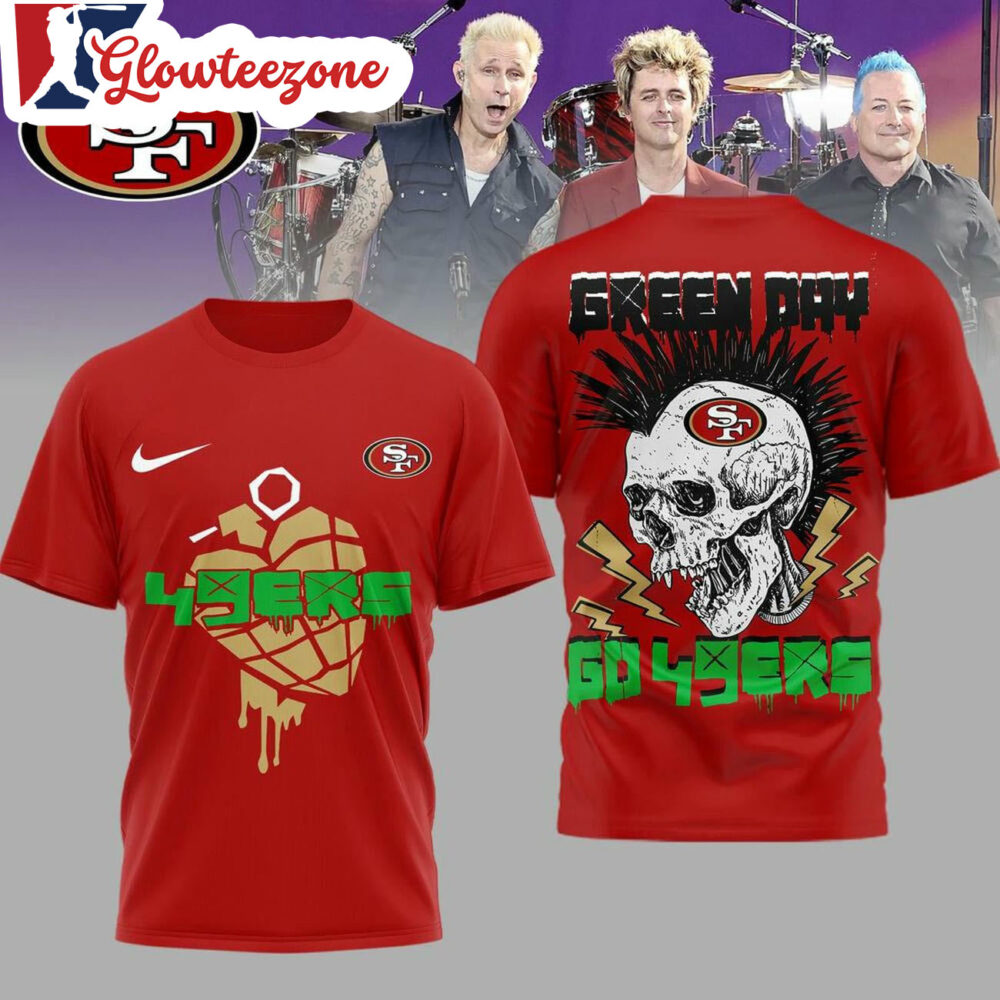San Francisco 49ers 2026 Green Day Football Unisex 3D Shirt