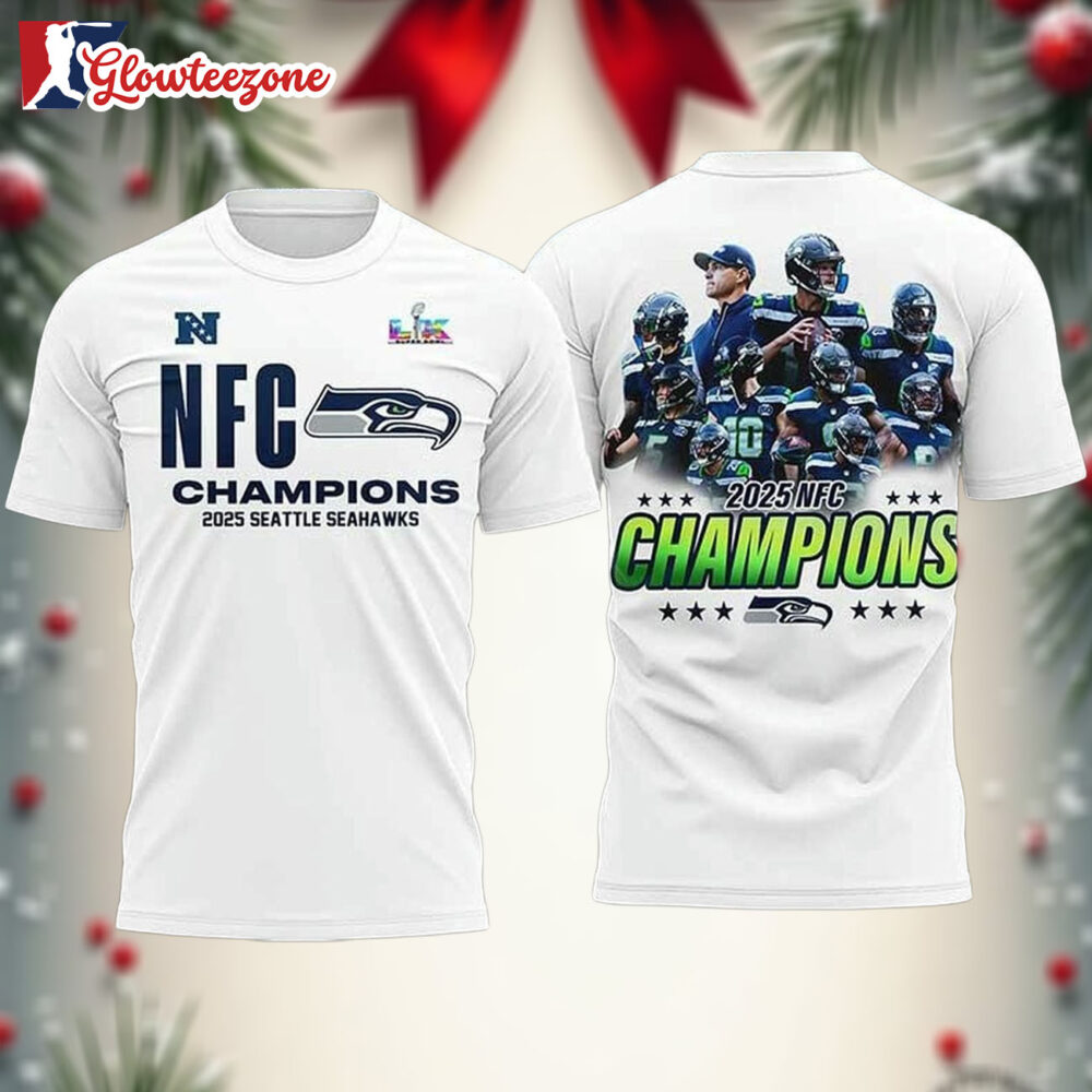 Seattle Seahawks 2025 NFC Champions Two Sided Shirt