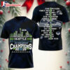 Seattle Seahawks 2025 NFC Conference West Division Champions Two Sided Shirt