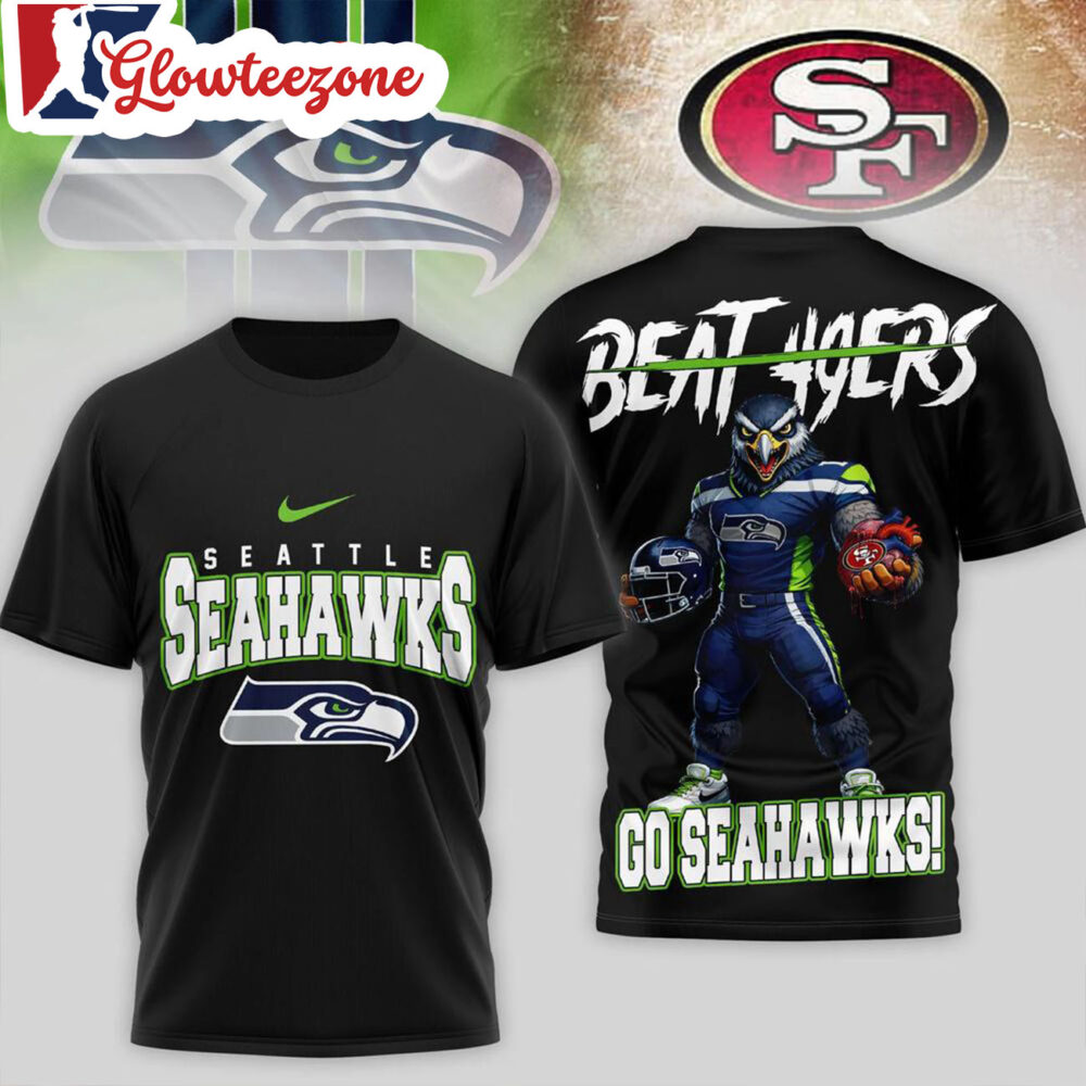 Seattle Seahawks 2026 Beat 49ers Limited Edition Black 3D Shirt