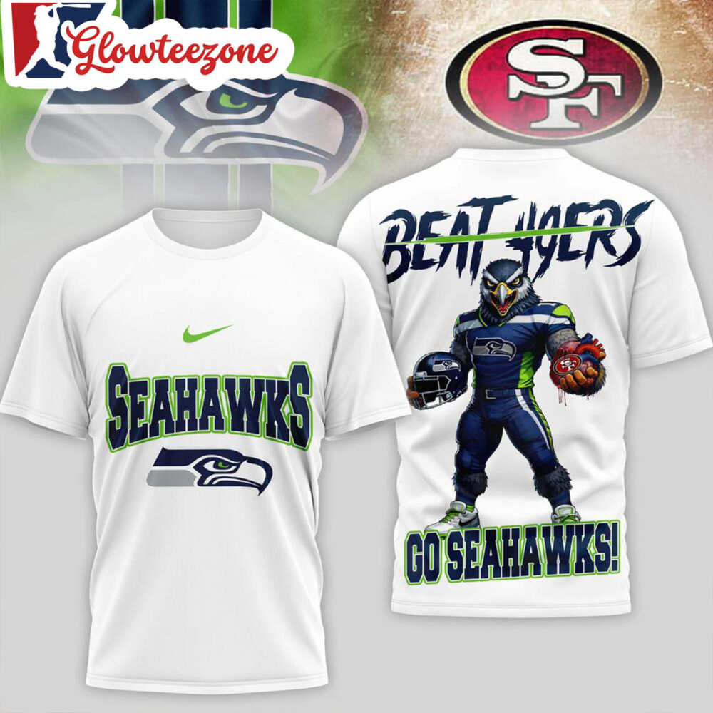 Seattle Seahawks 2026 Beat 49ers Limited Edition White 3D Shirt