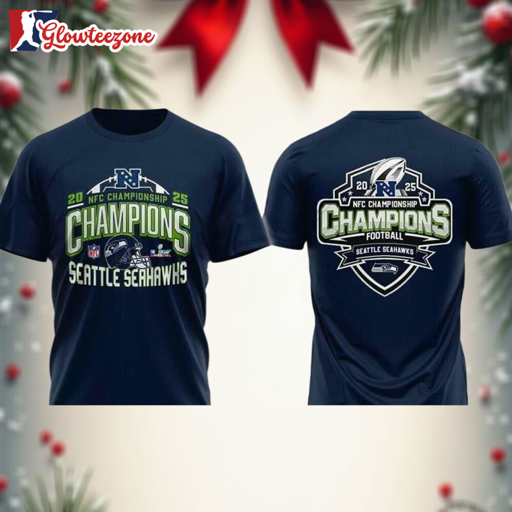 Seattle Seahawks NFC Champions 2026 Celebration Two Sided Shirt