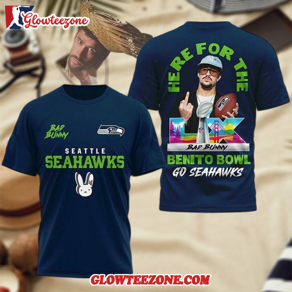 Seattle Seahawks NFL Bad Bunny Benito Bowl 3D Shirt