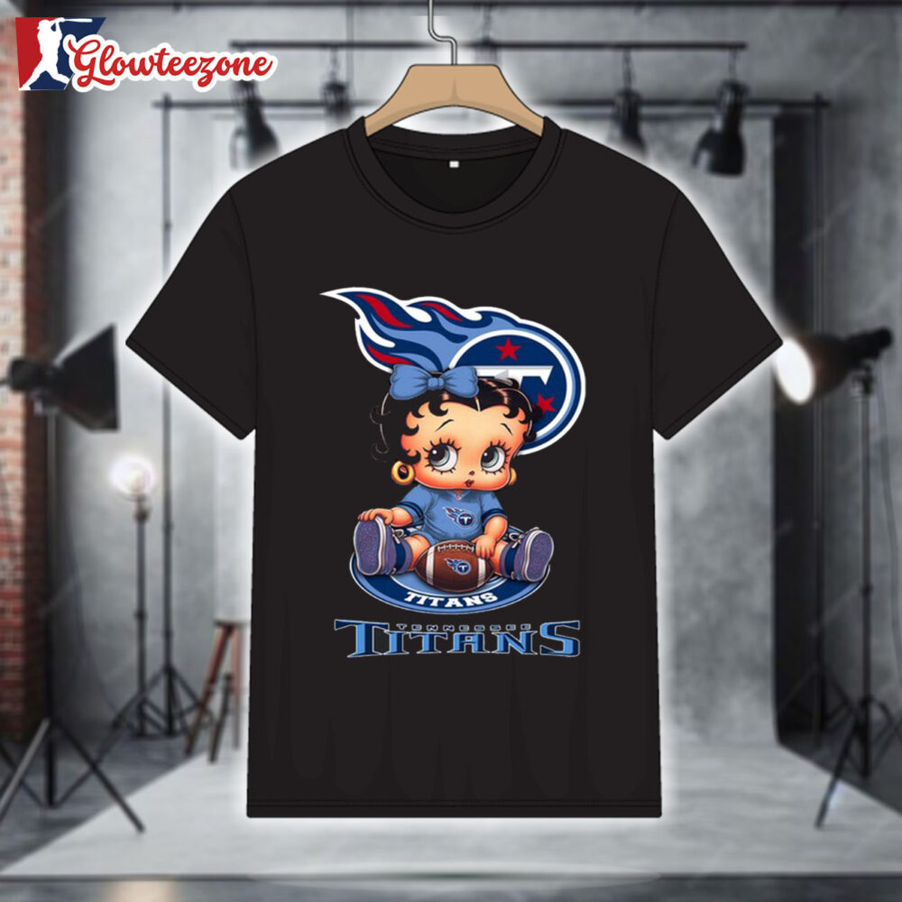 Tennessee Titans Betty Boop Football T Shirt 1