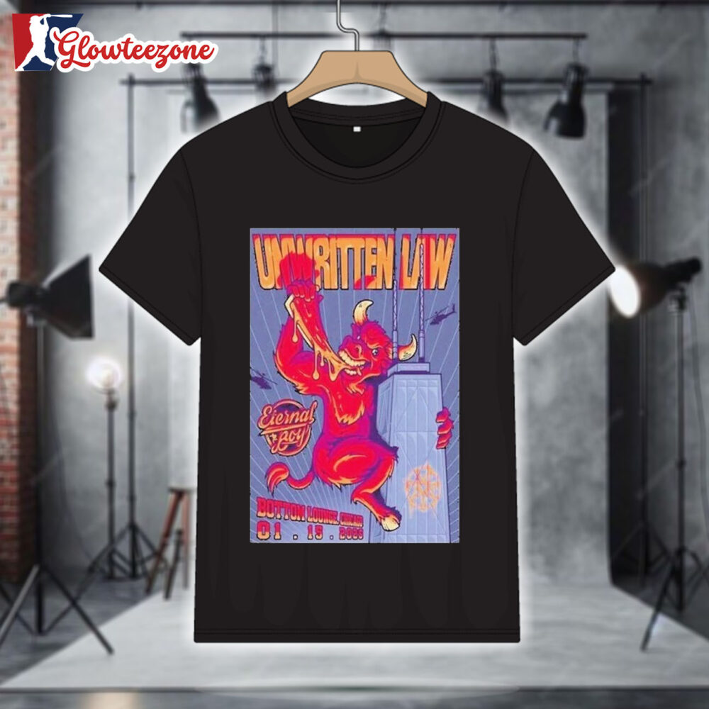 Unwritten Law Jan 15 2026 Bottom Lounge Chicago T Shirt 1