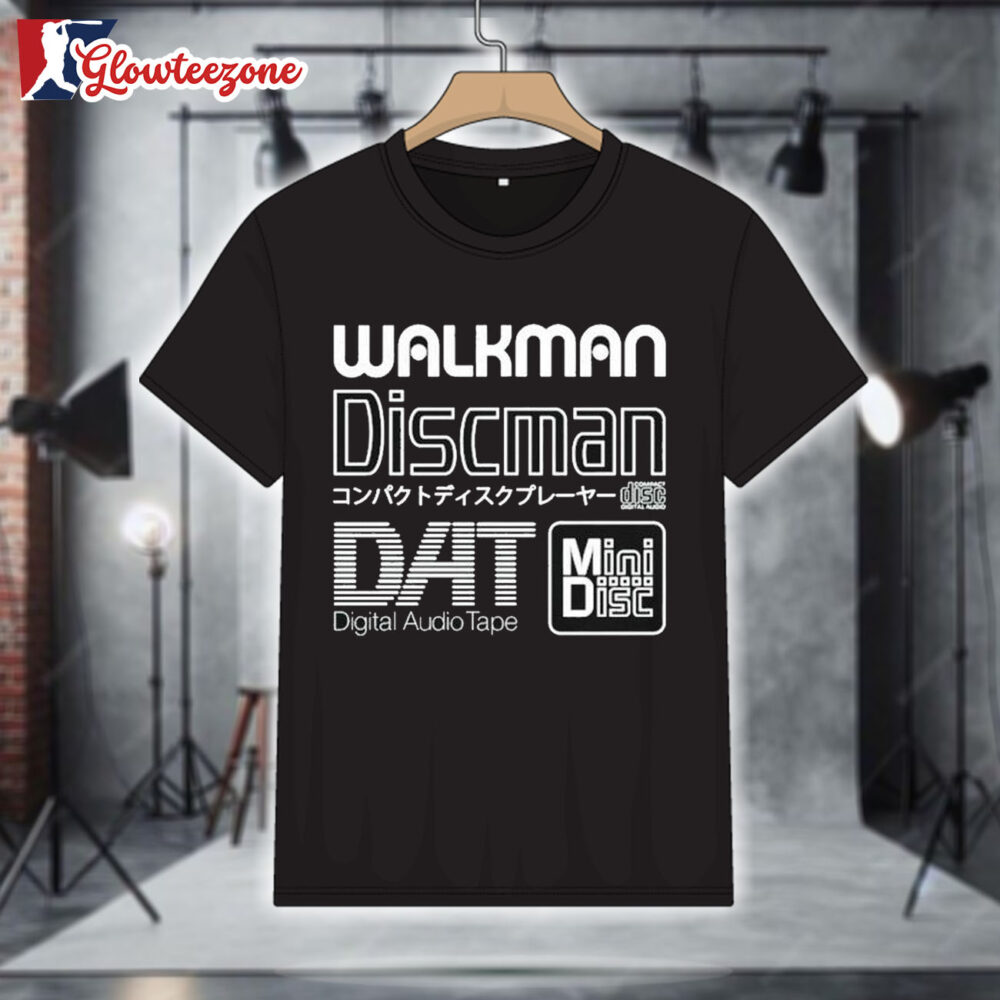 Walkman Discman Portable Audio Tape T Shirt 1