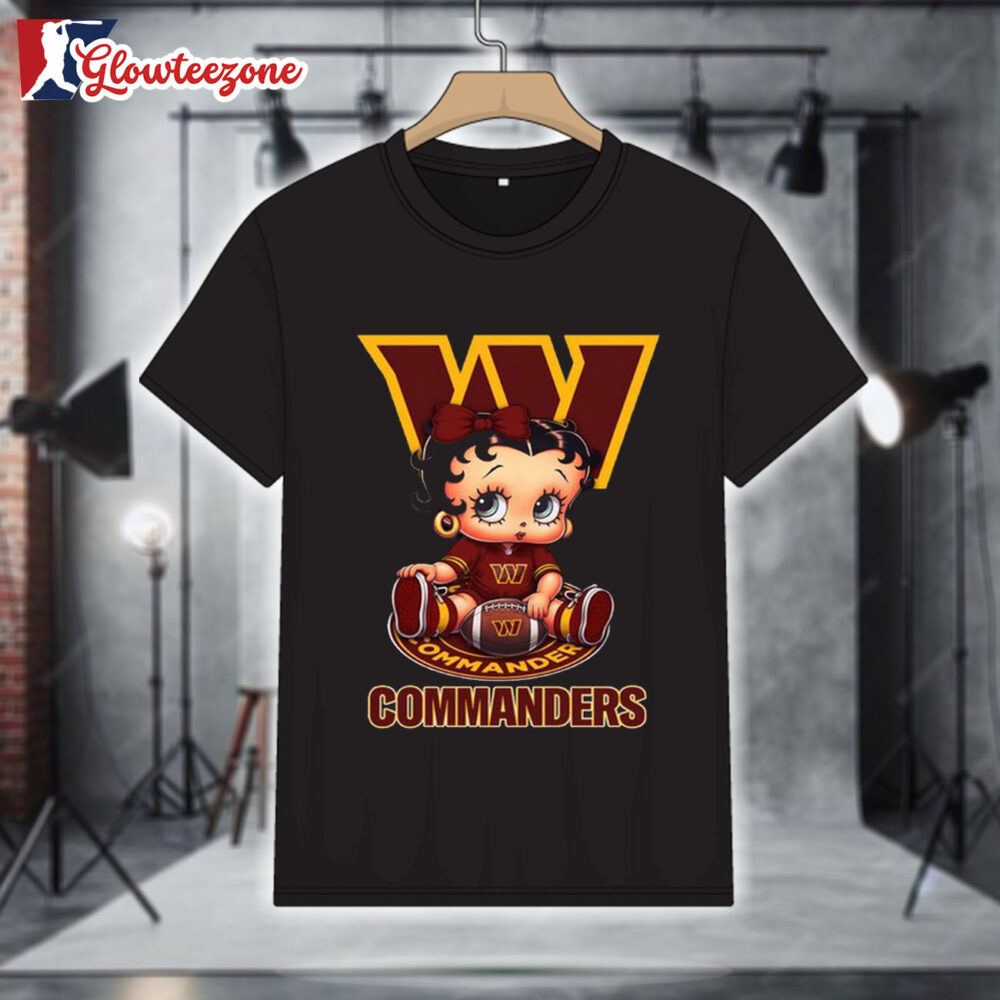 Washington Commanders Betty Boop Football T Shirt 1