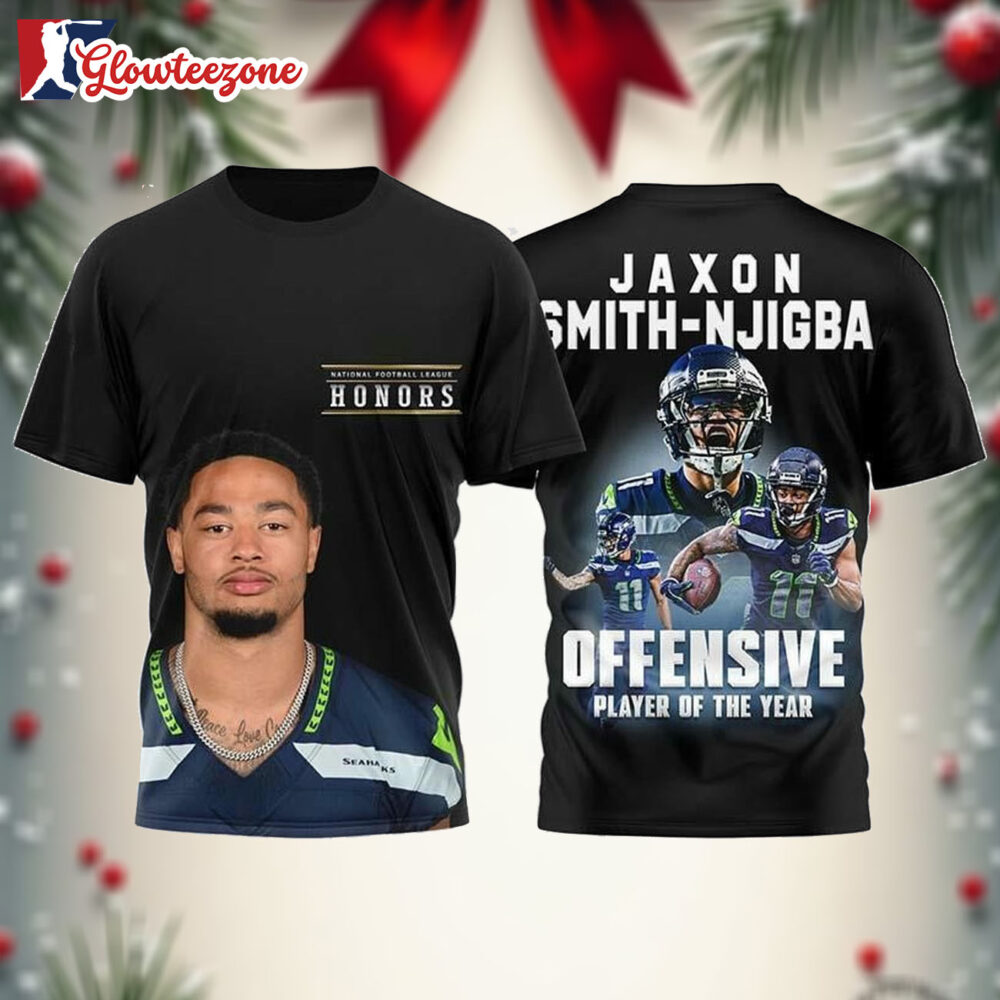 2026 Seattle Seahawks Jaxon Smith Njigra Defensive Player Of The Year Two Sided Shirt