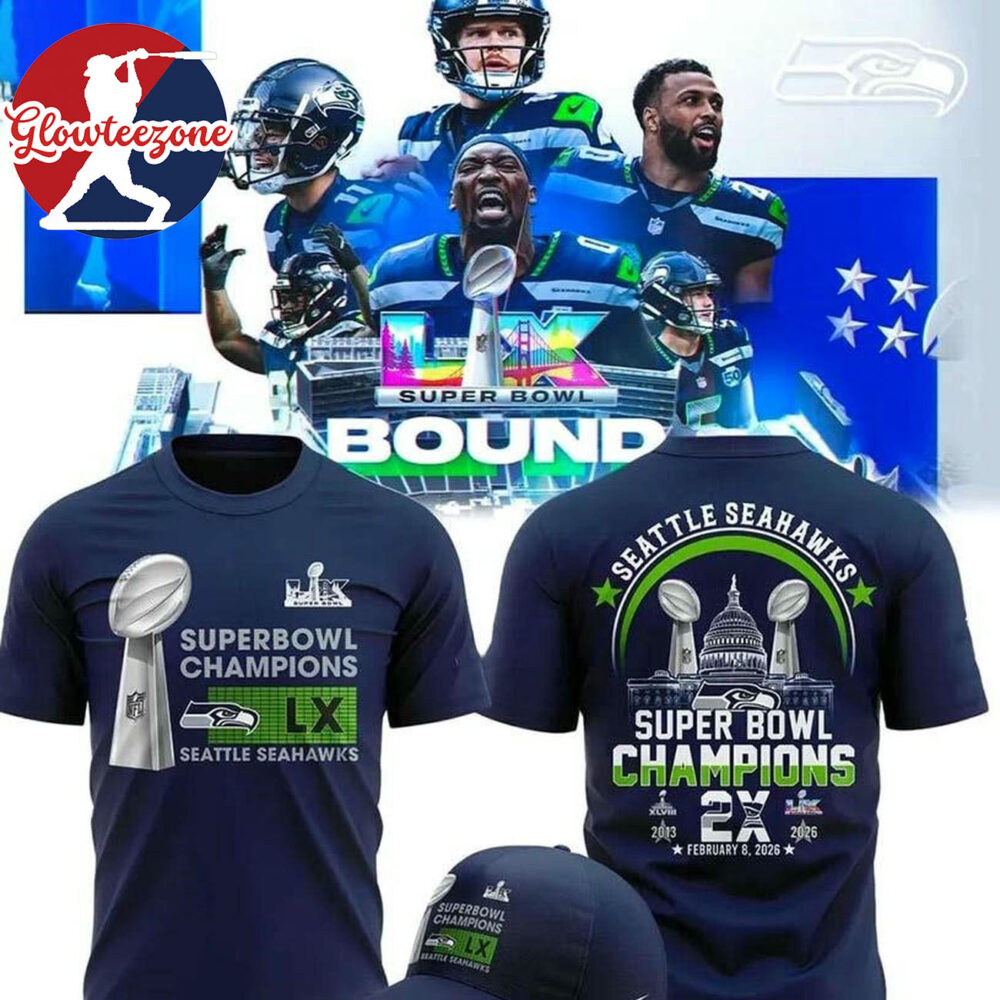 2026 Seattle Seahawks Super Bowl LX Champions Two Sided Shirt