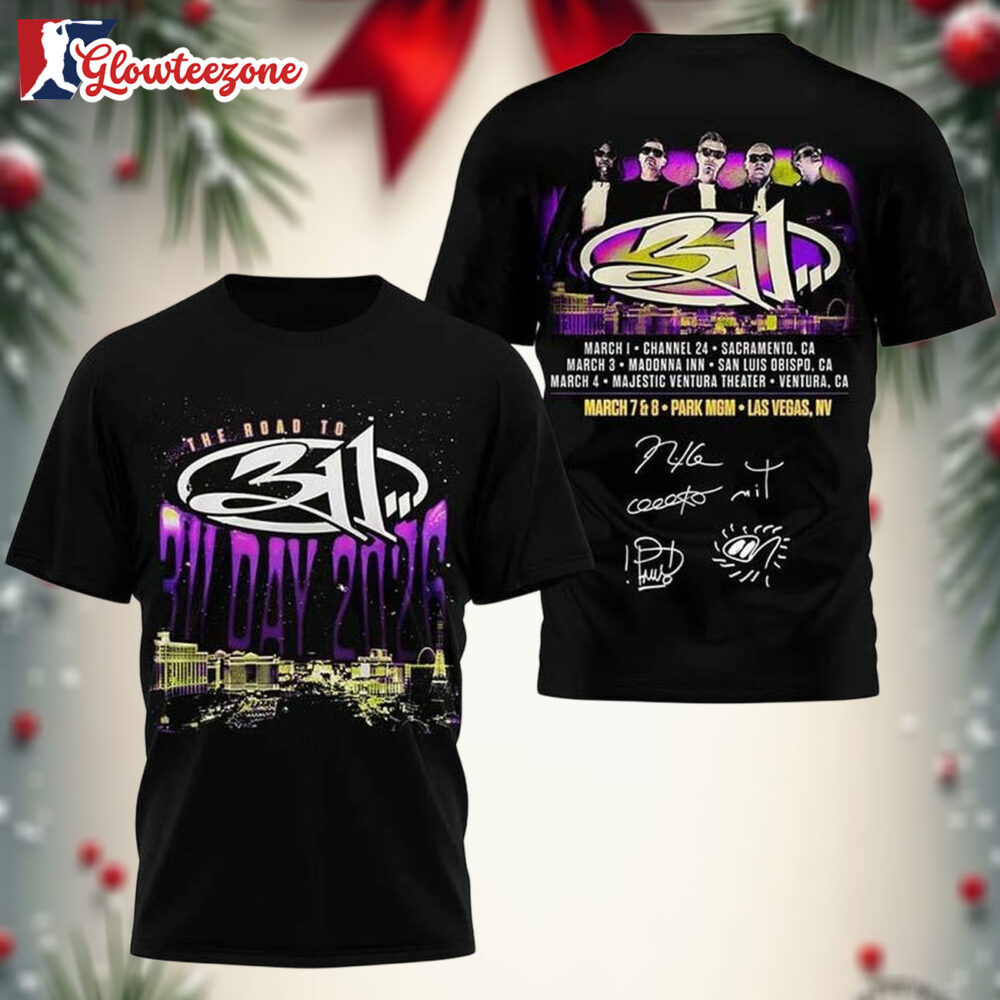 311 Band Unity Tour 2026 Two Sided Shirt