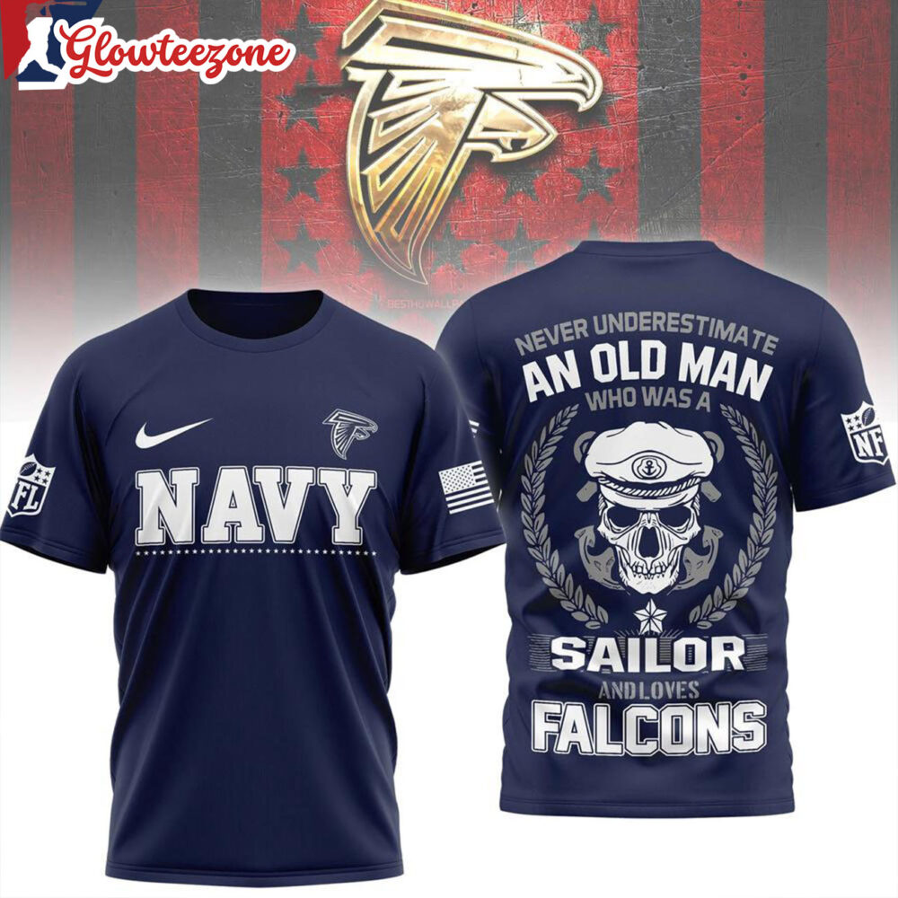 Atlanta Falcons Nfl Navy Veteran 2026 All Over Print Shirtxxx
