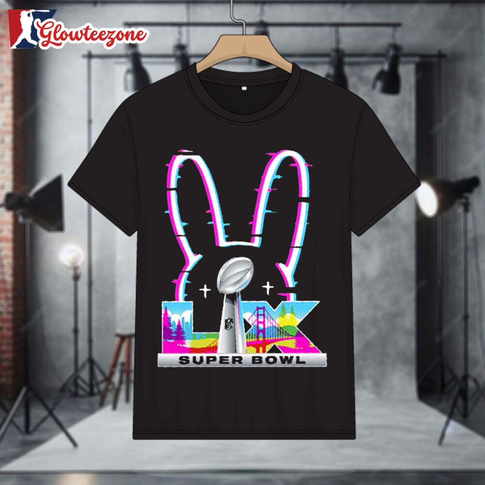 Bad Bunny Super Bowl LX American Football Fan Merch T Shirt 1