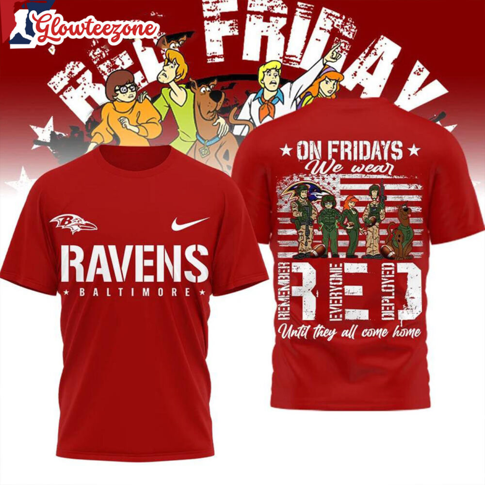 Baltimore Ravens 2026 NFL Scooby Doo Red Friday Special New All Over Print Shirtxxx