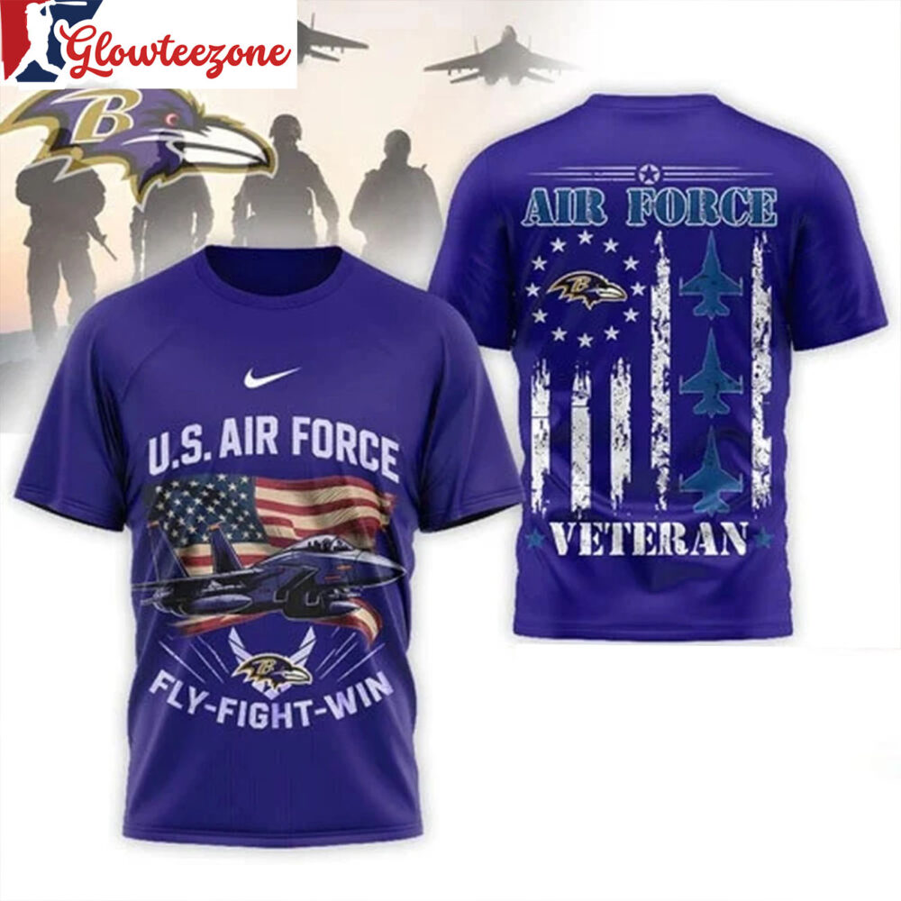 Baltimore Ravens 2026 US Air Force Fly Fight Win Veteran Special Edition All Over Print Shirt