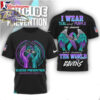 Baltimore Ravens NFL x Suicide Prevention Awareness Teal And Purple 3D T Shirt Sweatshirt Hoodie