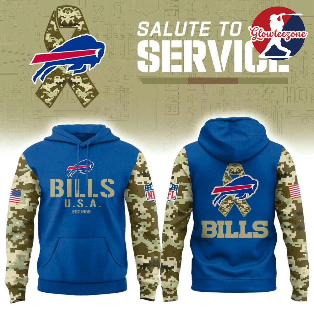 Buffalo Bills 25 Salute To Service Hoodie