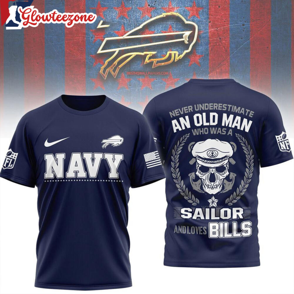 Buffalo Bills Nfl Navy Veteran 2026 All Over Print Shirtxxx