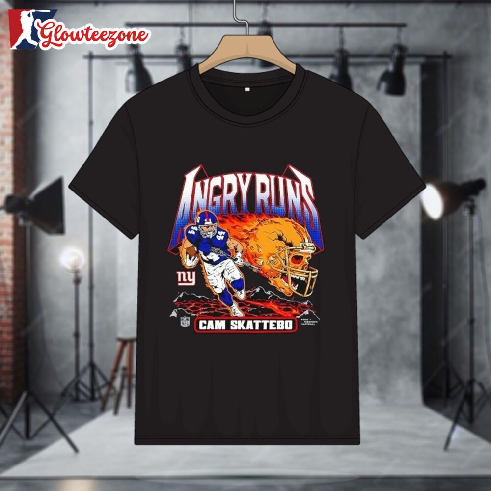 Cam Skattebo New York Giants Angry Runs Shirt 1