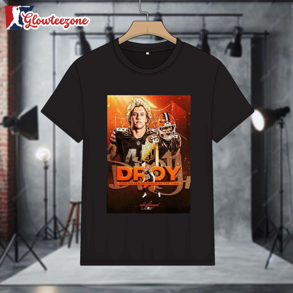 Carson Schwesinger Cleveland Browns 2025 Defensive Rookie Of The Year Shirt 1
