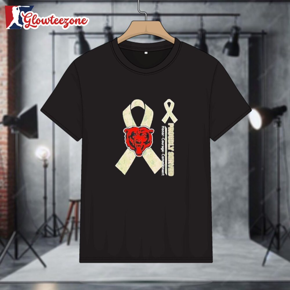 Chicago Bears Proudly Served Honor Courage Commitment T Shirt Sweatshirt Hoodie 1