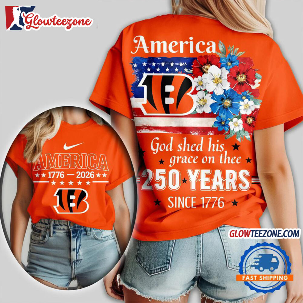 Cincinnati Bengals America God Shed His Grace On Thee Unisex T Shirt