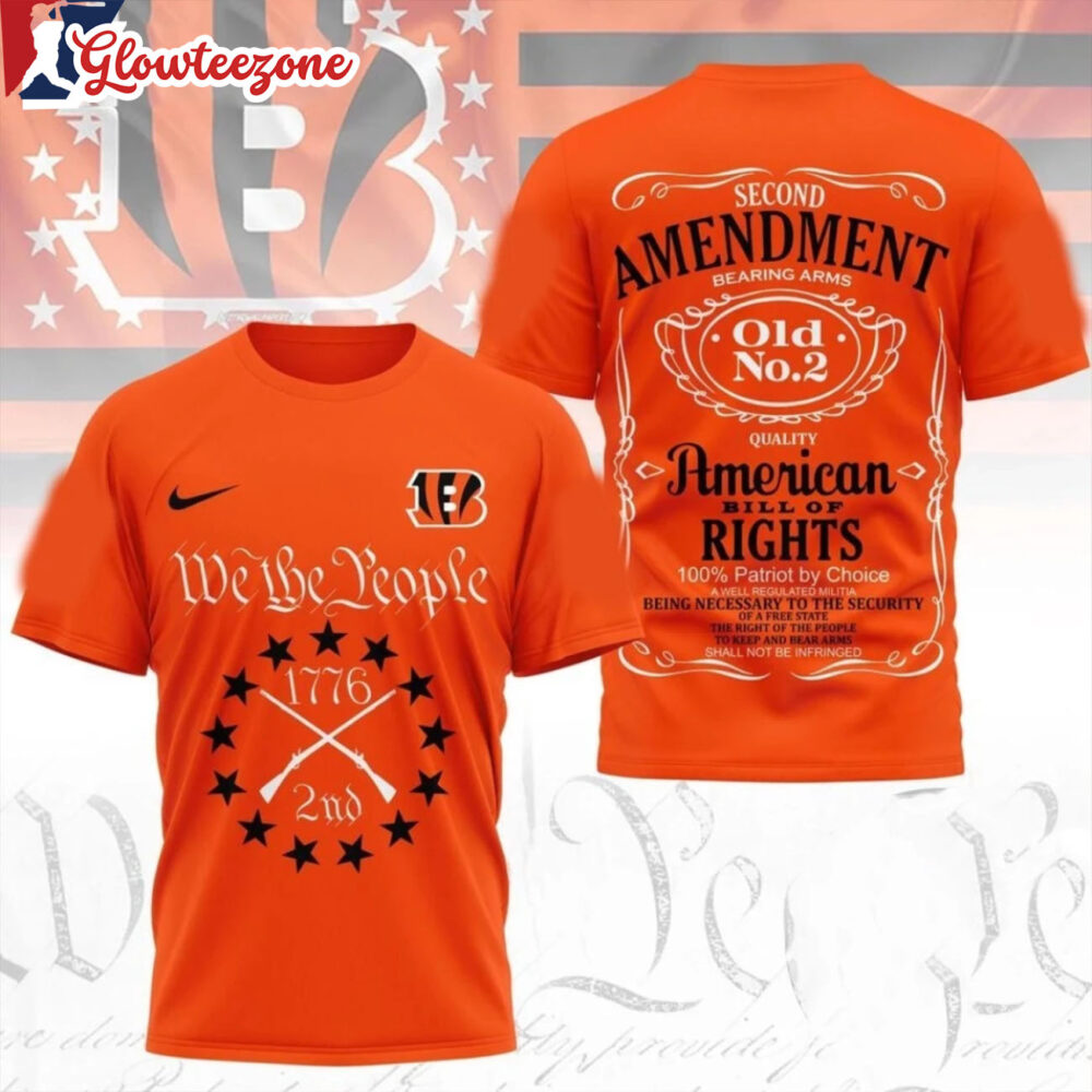 Cincinnati Bengals NFL We The People 1779 2nd Second Amendment Logo All Over Print Shirt