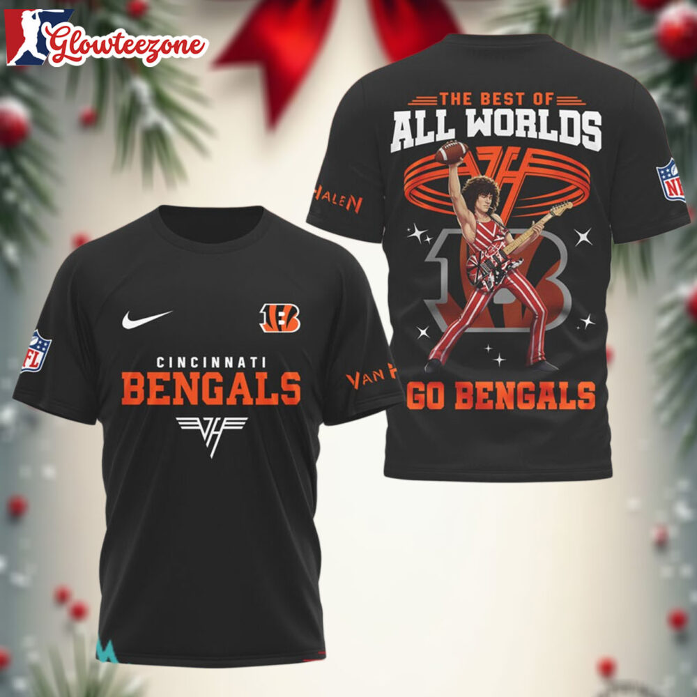 Cincinnati Bengals x Van Halen Best of All Worlds 3D T Shirt Sweatshirt Hoodie