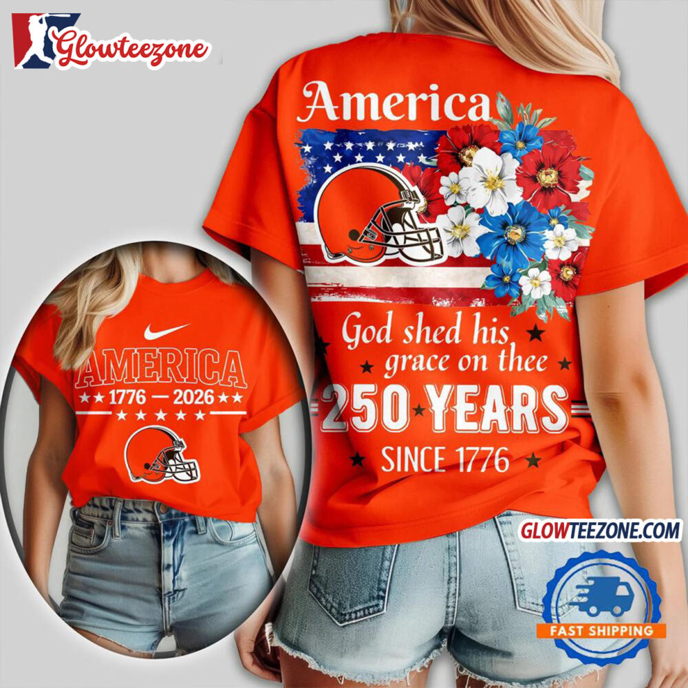 Cleveland Browns America God Shed His Grace On Thee Unisex T Shirt