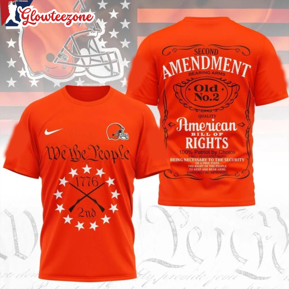 Cleveland Browns NFL We The People 1779 2nd Second Amendment Logo All Over Print Shirt