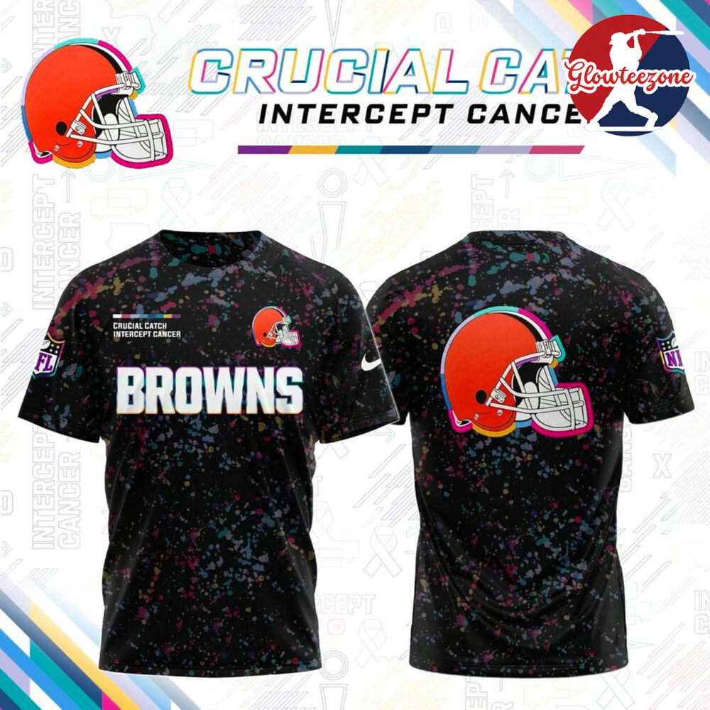 Cleveland Browns x Crucial Catch Intercept Cancer Shirt
