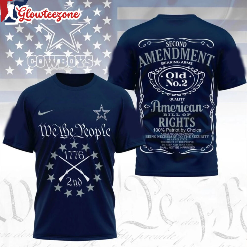 Dallas Cowboys NFL We The People 1779 2nd Second Amendment Logo All Over Print Shirt
