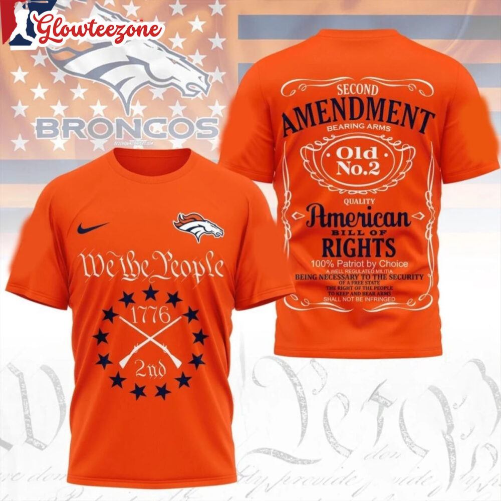 Denver Broncos NFL We The People 1779 2nd Second Amendment Logo All Over Print Shirt