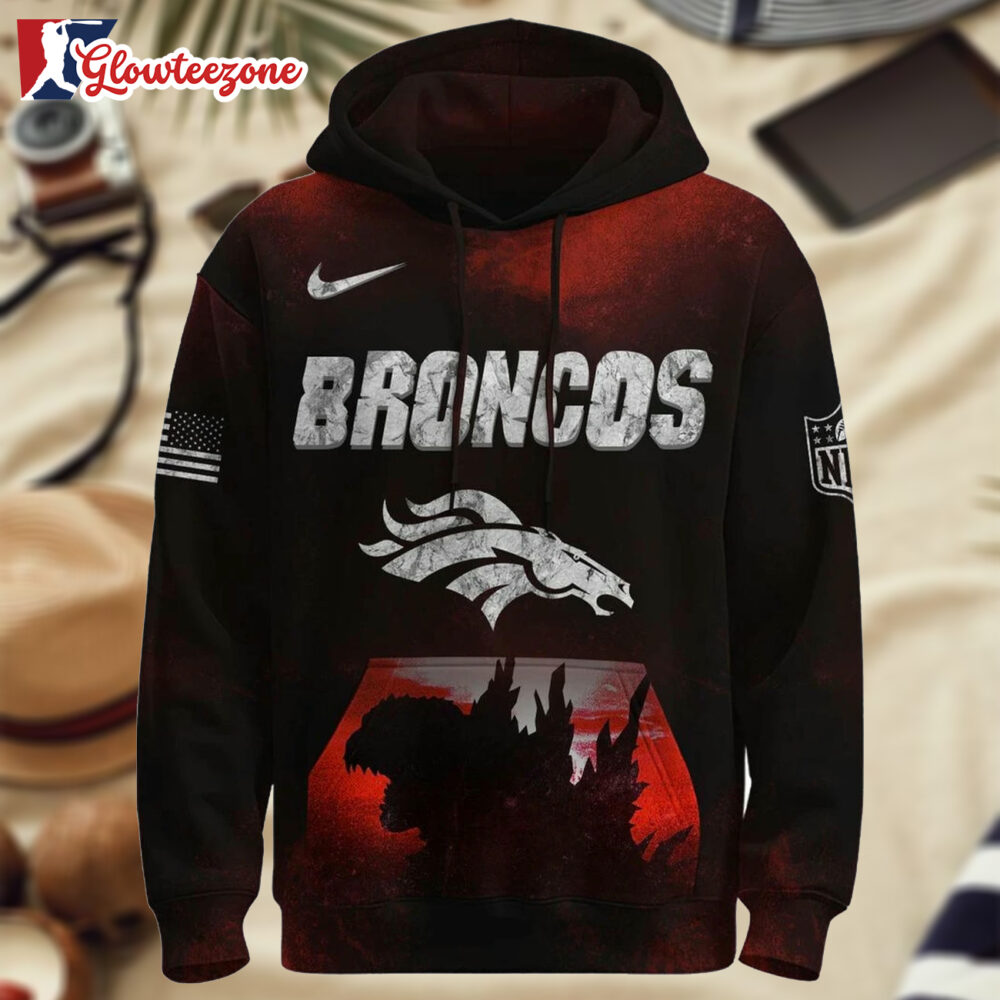 Denver Broncos x Happy Godzilla Day Hoodie