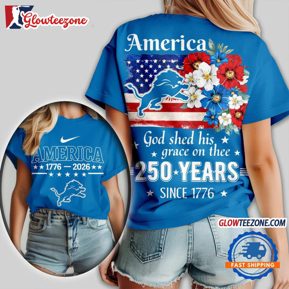 Detroit Lions America God Shed His Grace On Thee Unisex T Shirt